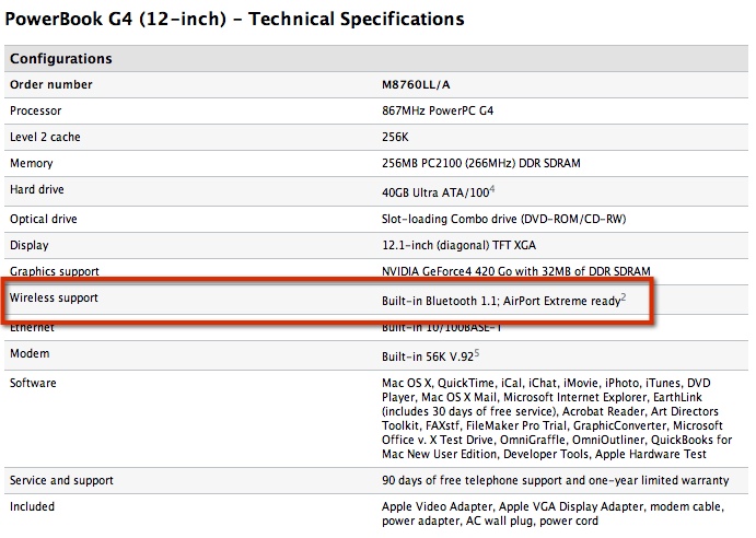 powerbookg4specs